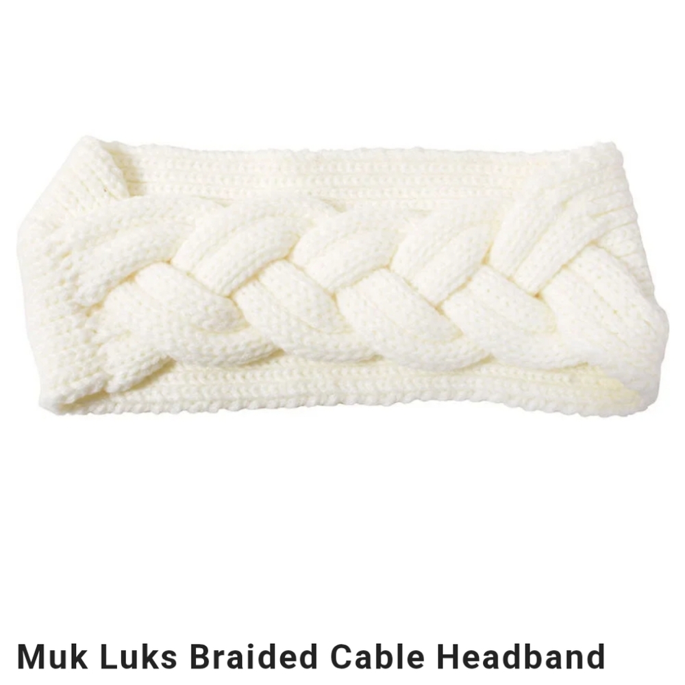 New MUK LUKS Women's Braided Cable Headband
